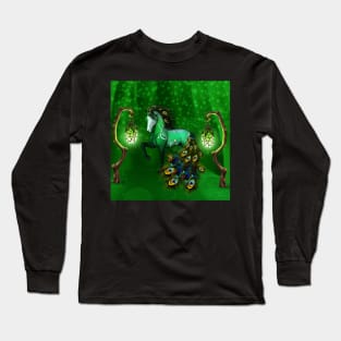 Wonderful fantasy horse with peacock feathers Long Sleeve T-Shirt